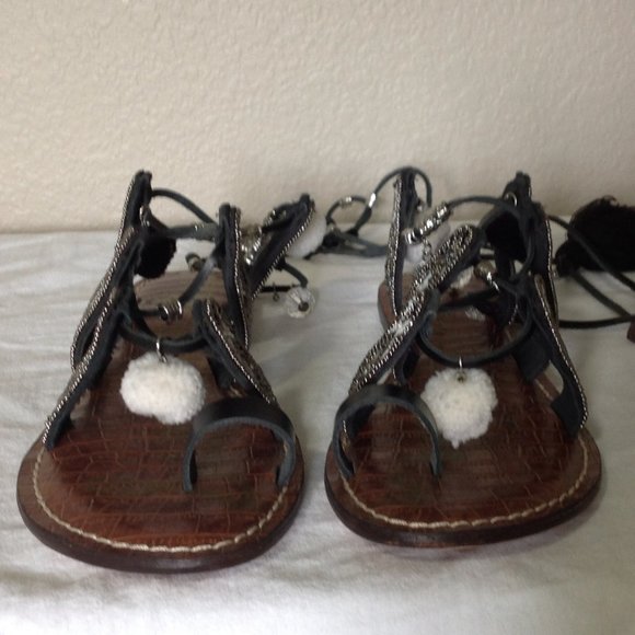 NWOB Sam Edelman beaded flat sandals 9 - Picture 3 of 5